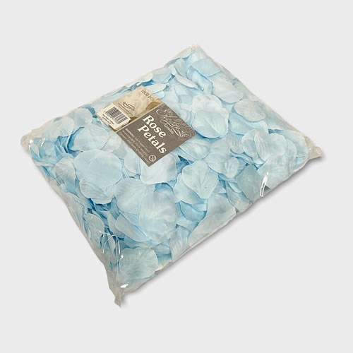 Silk Rose Petals Light Blue Bulk Pack Artificial Faux Rose Petals for
