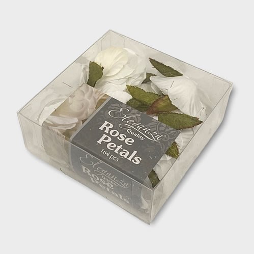 Silk Rose Petals - White