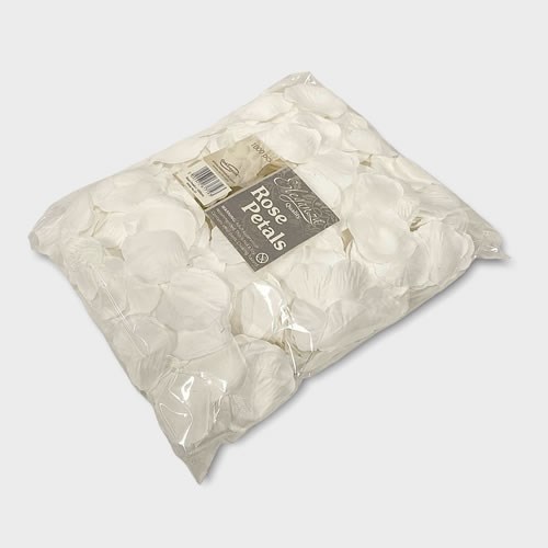 Silk Rose Petals White Bulk Pack Artificial Faux Rose Petals for