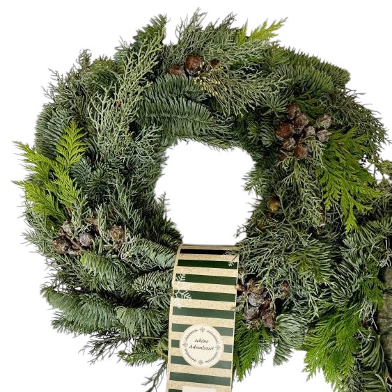 Spruce Wreath Mixed 30cm (Half Bound)