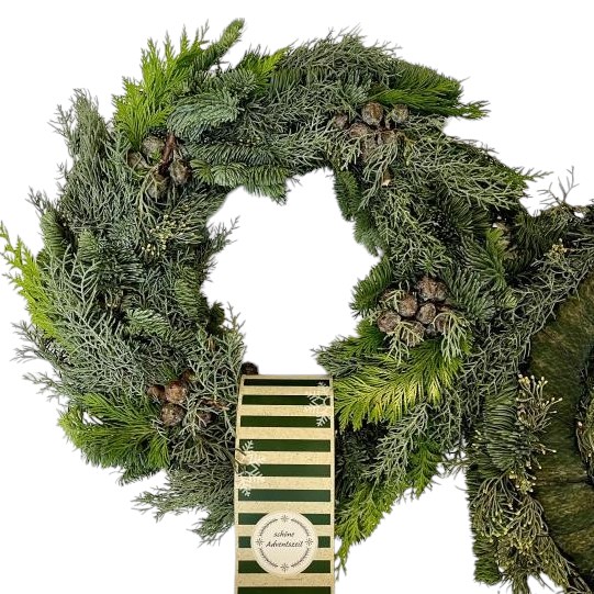 Spruce Wreath Mixed 35cm (Half Bound)