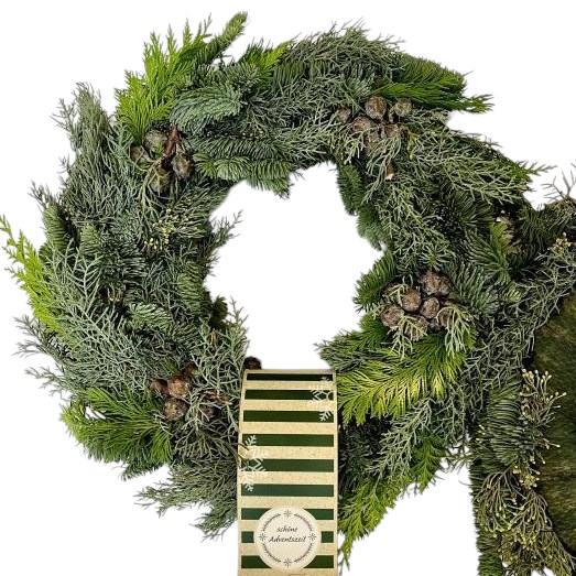 Spruce Wreath Mixed 40cm (Half Bound)
