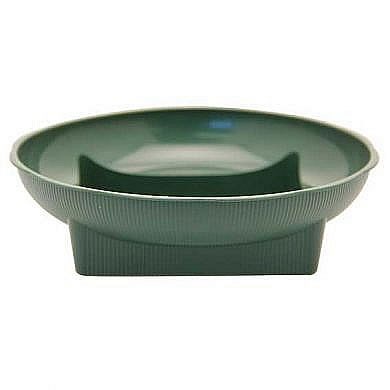 Plastic Large Square Round Dishes Green