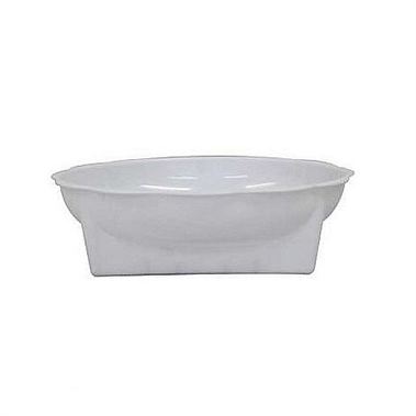 Plastic Square Round Dishes White