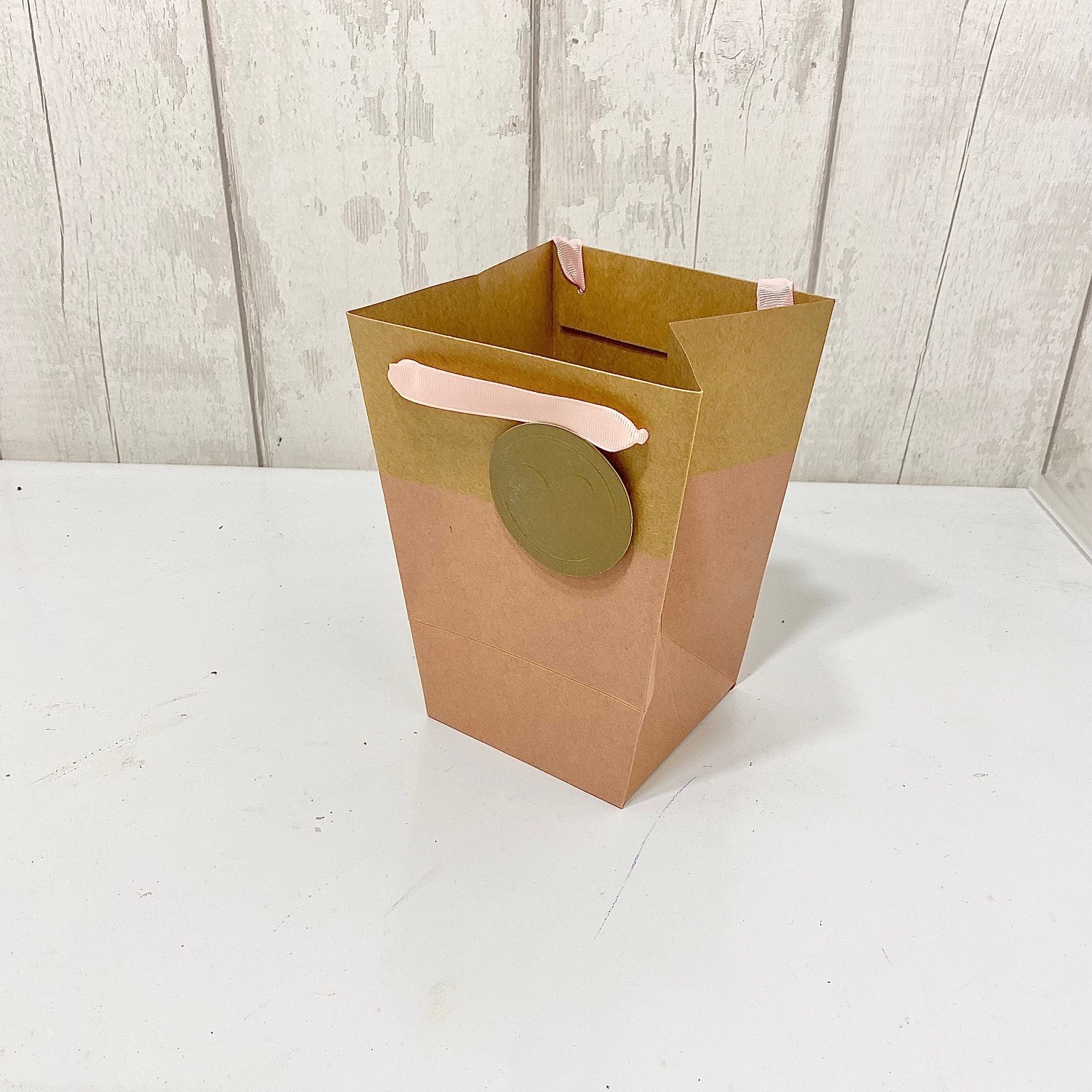 Living Vase - Tapered (Pink & Brown) 