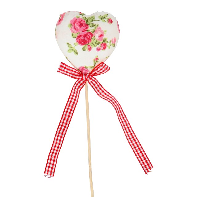 VALENTINES ROMANTIC HEART PICKS & RIBBON