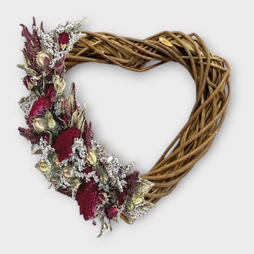 Valentines Dried Flower Willow Heart Kit