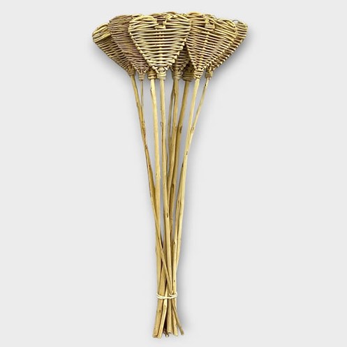 Valentines Natural Heart Picks 50cm (pack of 10)