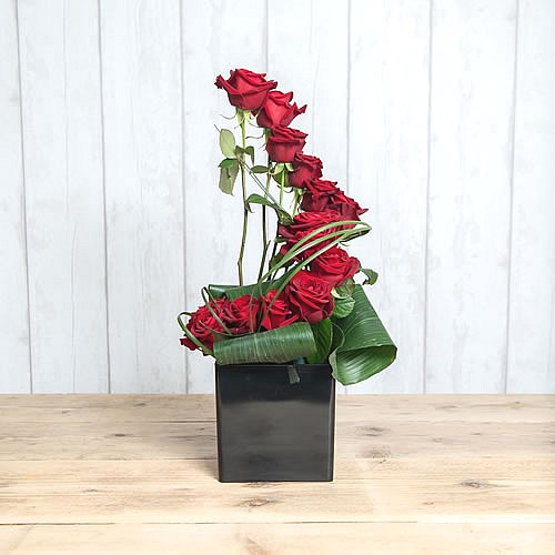 DIY Valentines Fresh Red Rose Spiral Kit Valentines Day Flowers