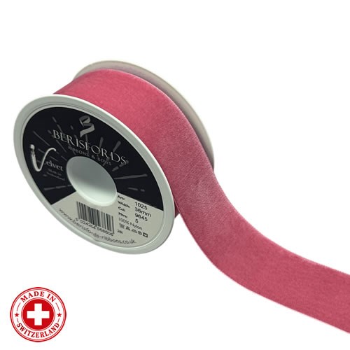Velvet Ribbon - Alt Rose (36mm x 5m)