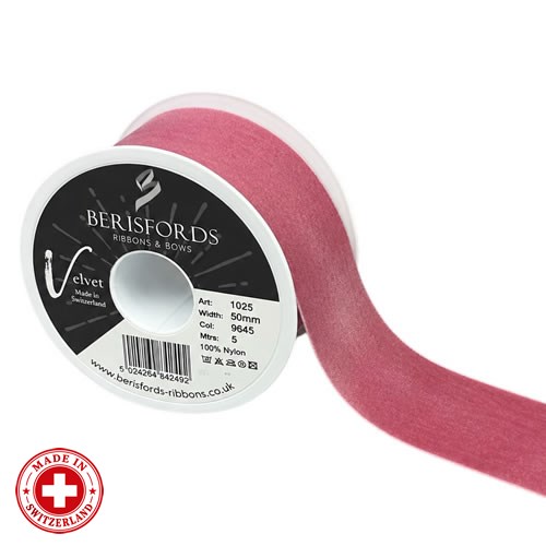 Velvet Ribbon - Alt Rose (50mm x 5m)