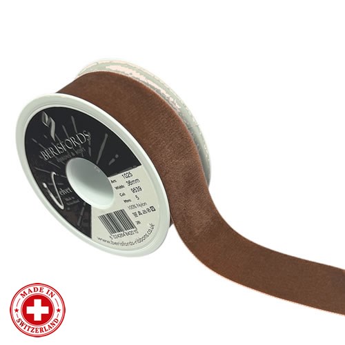 Velvet Ribbon - Tabac (36mm x 5m)