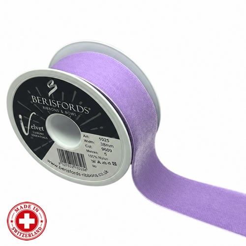 Velvet Ribbon - Violet (36mm x 5m)