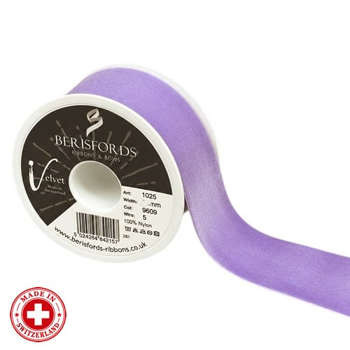 Velvet Ribbon - Violet (50mm x 5m)