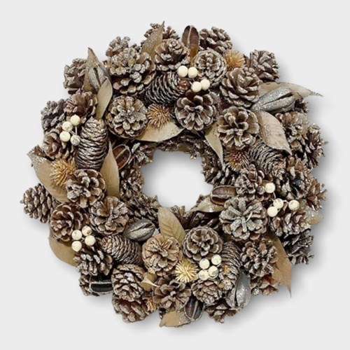 Wreath - Natural Glitter 28cm