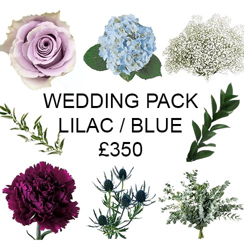 Wedding Flower Pack Blues & Lilac £350