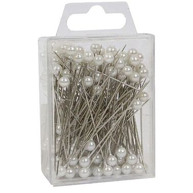 Pins - White Pearl Headed Corsage 5cm