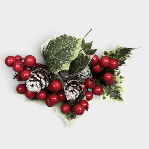 Artificial Faux Berry & Cone Pick