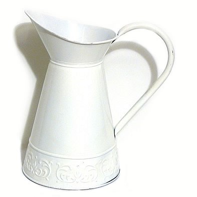 Zinc Coloured Jug - Ivory/Cream