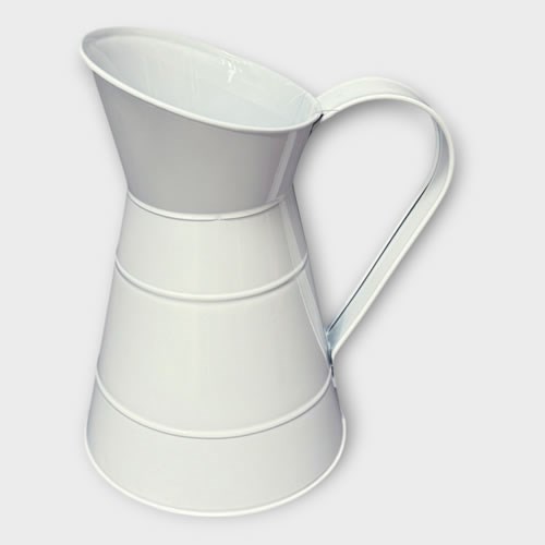 Zinc Coloured Jug - White