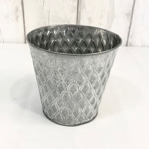 Zinc Frosted Planter 15cm