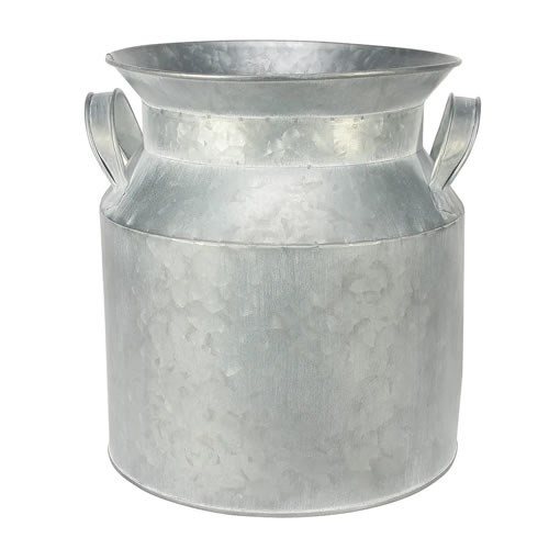 Antique Grey Zinc Milk Churn 23 x 21cm