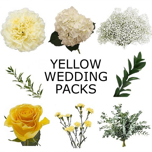 Wedding Flower Packs - Yellow