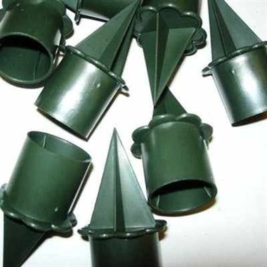 Plastic Candle Holders Small Green - 2.5cm
