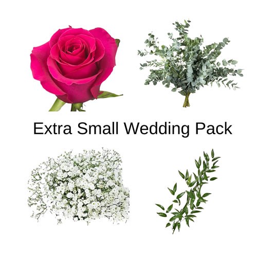 Wedding Flower Packs - Cerise