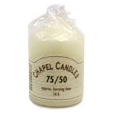 Chapel Candles 75x50mm (14hrs)