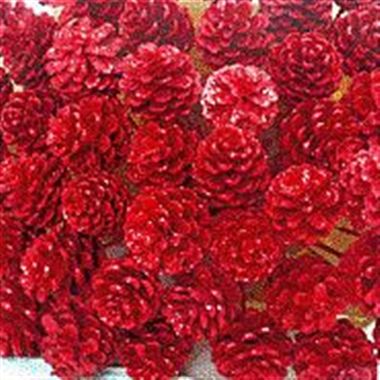 Cone Picks - red glitter