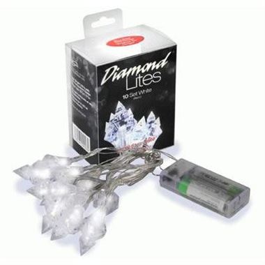 Decor Lites - White Diamond Cut 10 Light Set