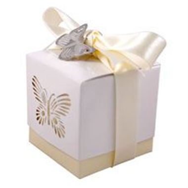 Favour Box - Ivory Butterfly