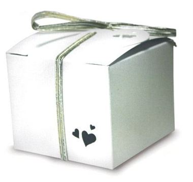 Favour Box - Square Pearl White