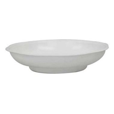 Plastic Floral 'O' Saucers White