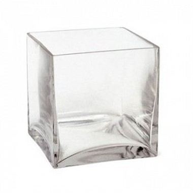 Glass Cube Vase - 10cm