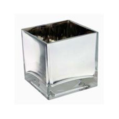 at straffe Svane Sammenhængende Square Silver Cube Vase 10cm | Florist Supplies | Triangle Nursery