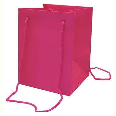 Hand Tied Gift Bag Large - Cerise 19x25cm
