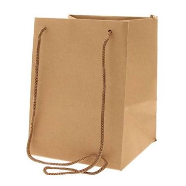 Hand Tied Gift Bag Large - Kraft 18x25cm