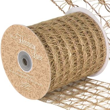 Ribbon Hessian Lace - 100mm