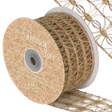 Ribbon Hessian Lace - 50mm