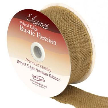 Ribbon - Hessian Natural 50mm (cut edge)