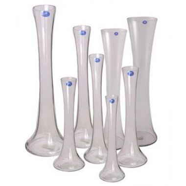 Glass Lily Vase Round Bottom - 30cm