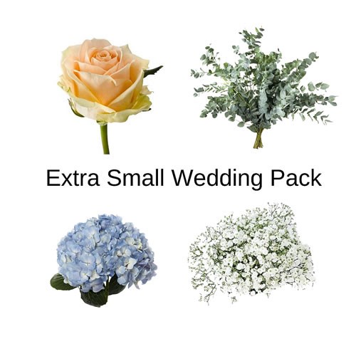 Wedding Flower Packs - Blue & Peach