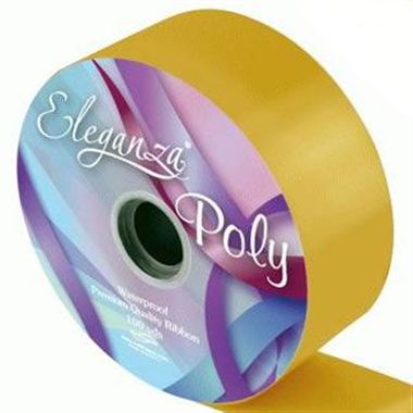 Poly Ribbon Matt Gold | Wholesale Florist Supplies UK | Triangle Nursery