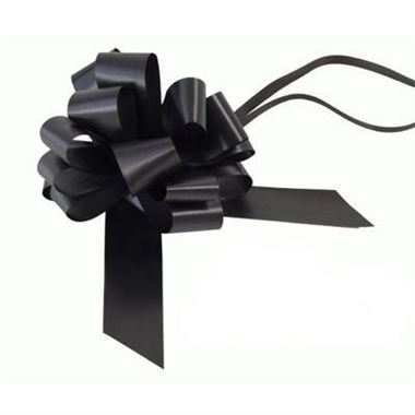 Ribbon Pull Bows Black - 30mm