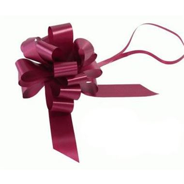 Ribbon Pull Bows Burgundy - 30mm