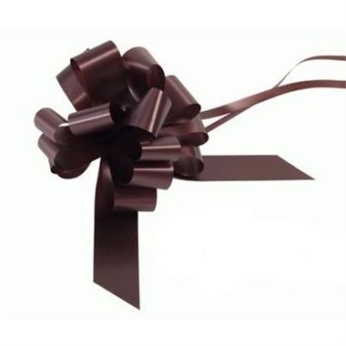 Ribbon Pull Bows Chocolate - 30mm 