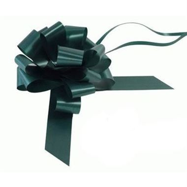 Ribbon Pull Bows Green - 30mm