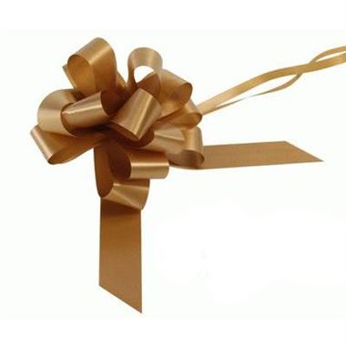 Ribbon Pull Bows Matt Gold - 30mm